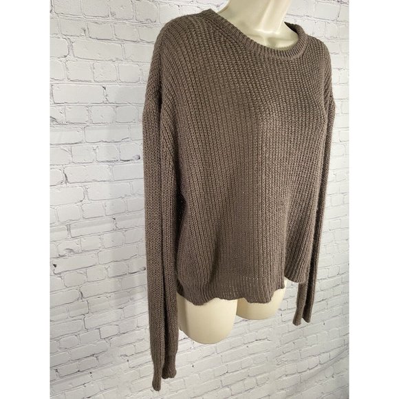 Dont Ask Why Brown Pullover Long Sleeve Knit Sweater Made in Italy ONE SIZE - Picture 2 of 10